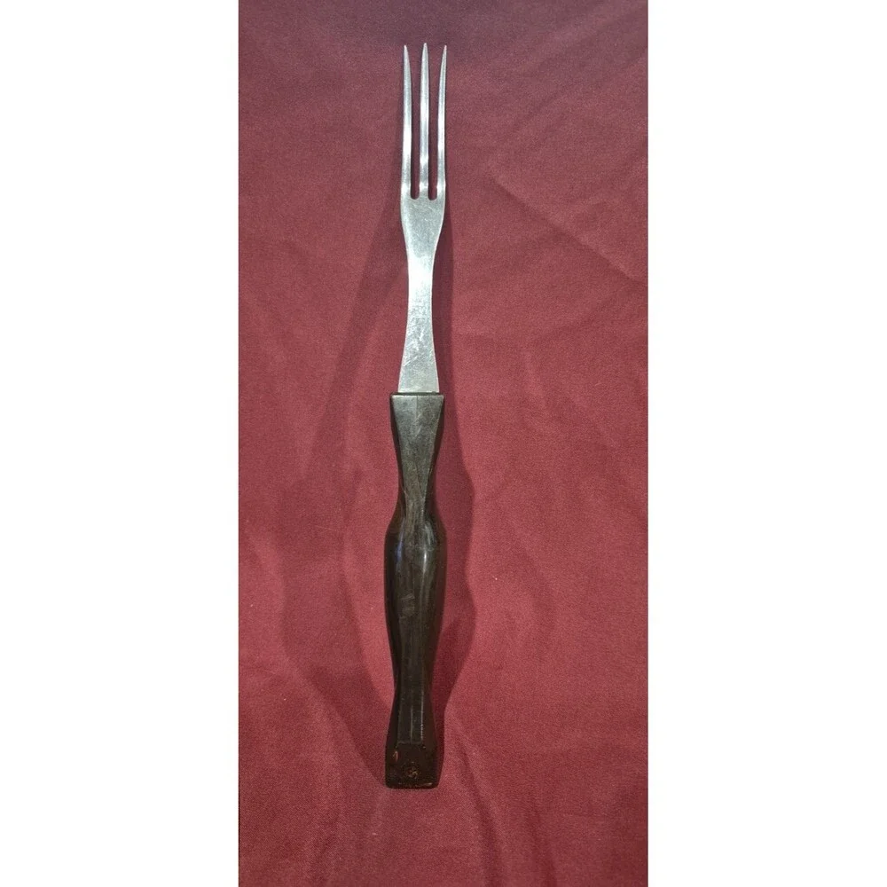 Cutco 1726 KC Turning Carving 3-Prong Fork Brown Handle EUC